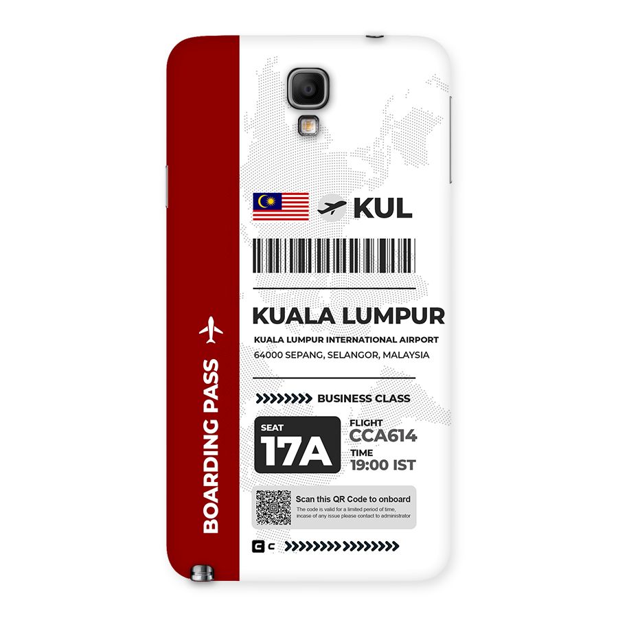 International Boarding Pass Kuala Lumpur Back Case for Galaxy Note 3 Neo