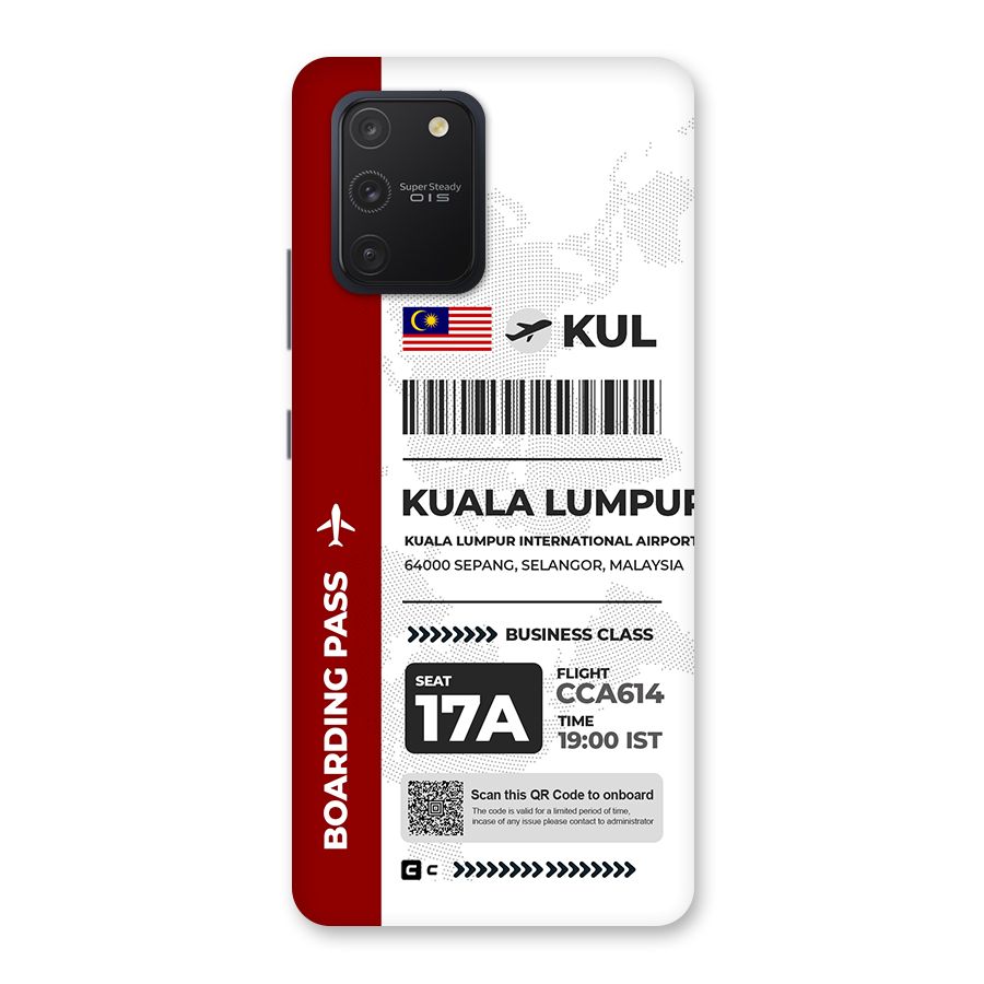 International Boarding Pass Kuala Lumpur Back Case for Galaxy S10 Lite