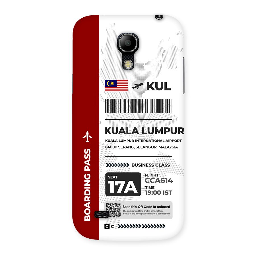 International Boarding Pass Kuala Lumpur Back Case for Galaxy S4 Mini