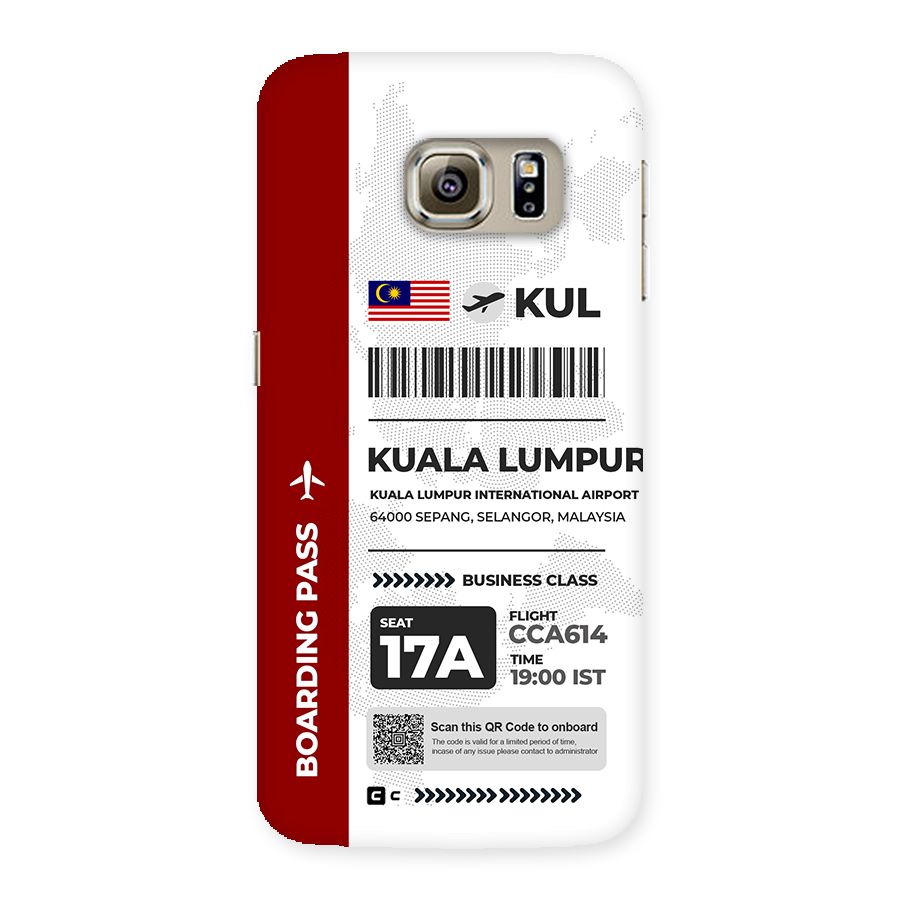 International Boarding Pass Kuala Lumpur Back Case for Galaxy S6 edge