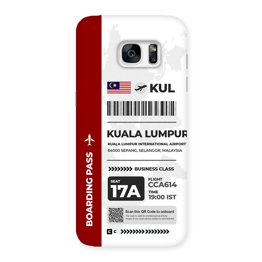 International Boarding Pass Kuala Lumpur Back Case for Galaxy S7 Edge