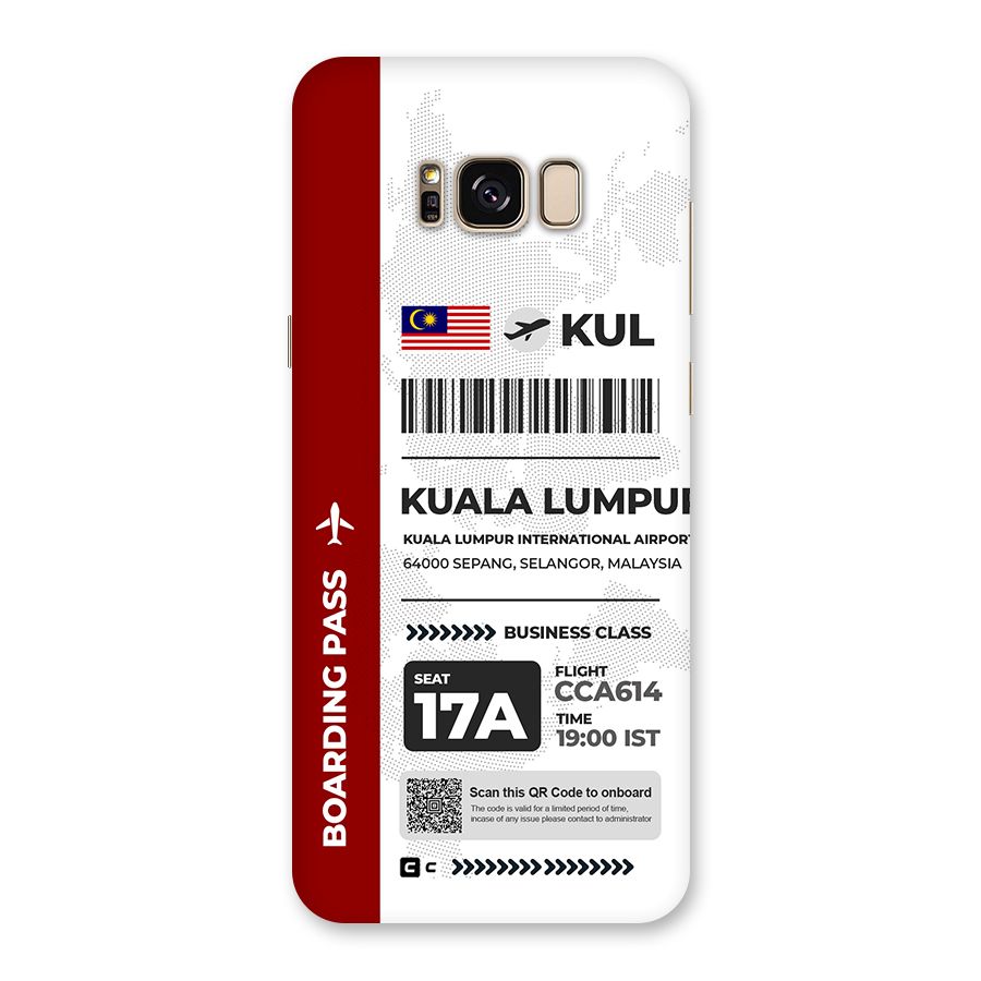 International Boarding Pass Kuala Lumpur Back Case for Galaxy S8 Plus