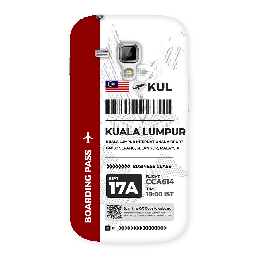 International Boarding Pass Kuala Lumpur Back Case for Galaxy S Duos