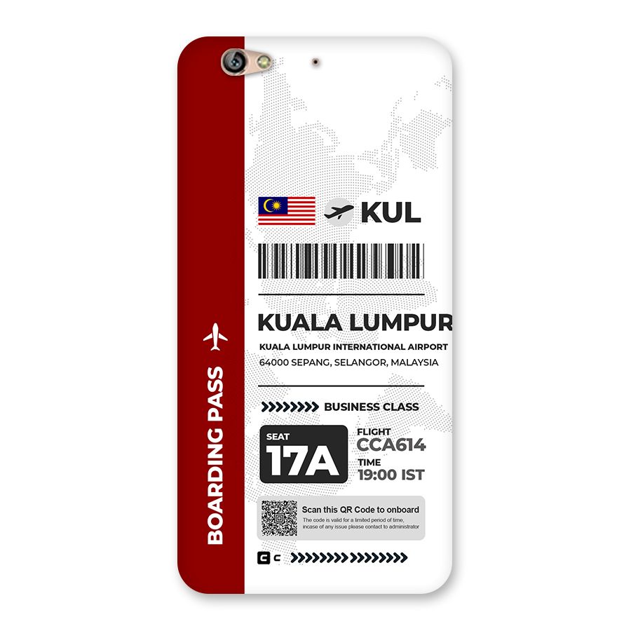 International Boarding Pass Kuala Lumpur Back Case for Gionee S6