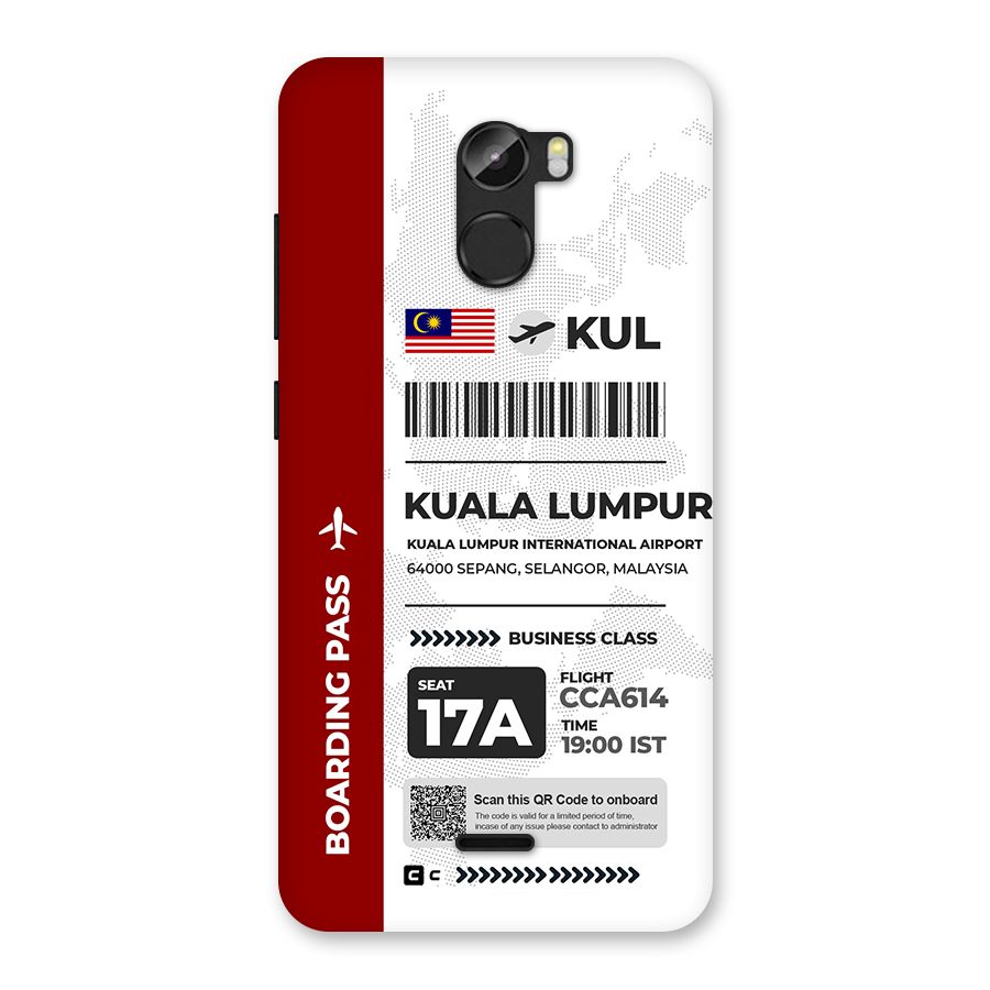 International Boarding Pass Kuala Lumpur Back Case for Gionee X1