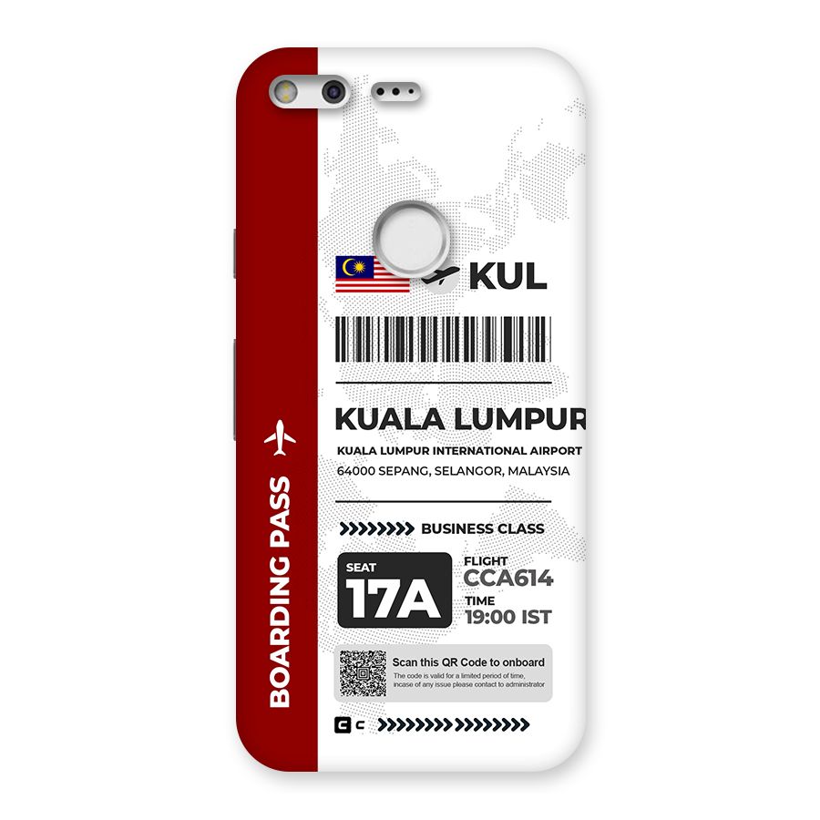 International Boarding Pass Kuala Lumpur Back Case for Google Pixel