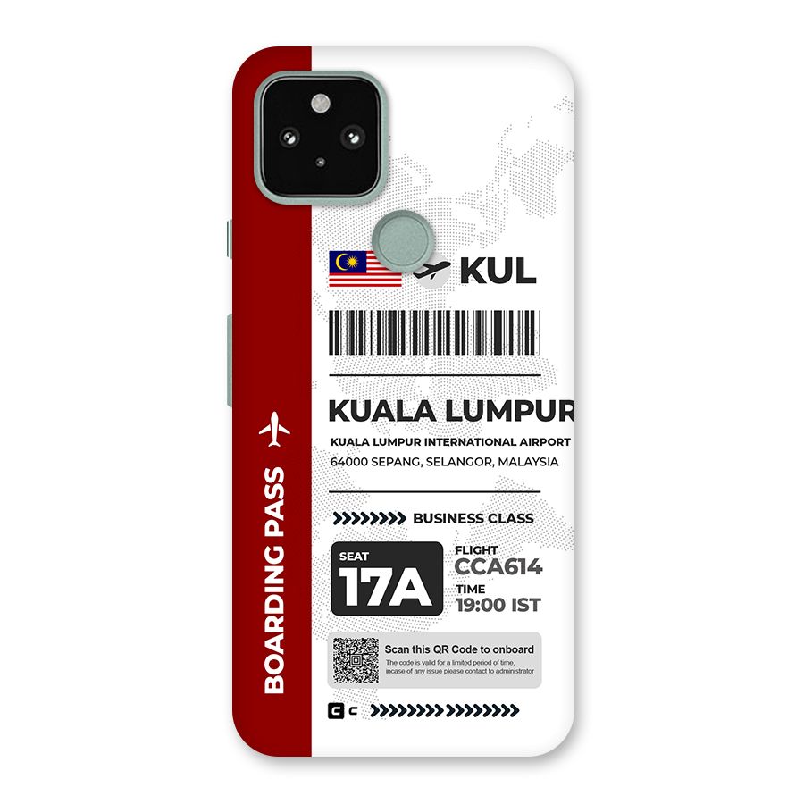 International Boarding Pass Kuala Lumpur Back Case for Google Pixel 5