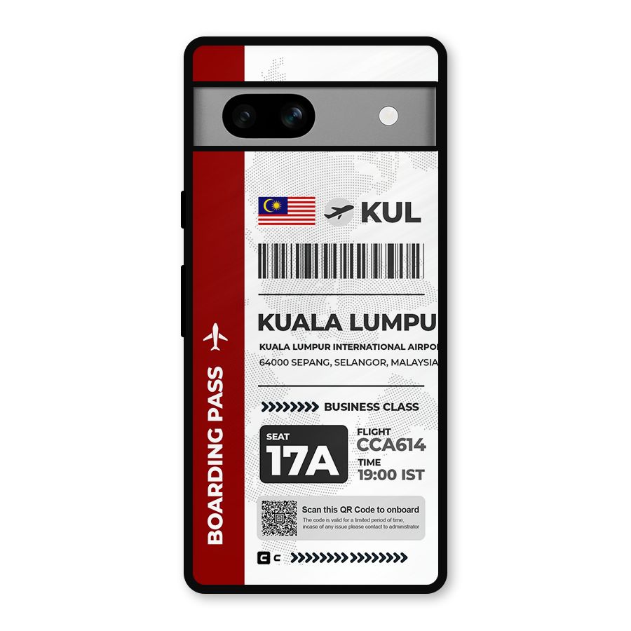 International Boarding Pass Kuala Lumpur Metal Back Case for Google Pixel 7a