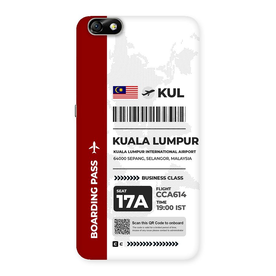 International Boarding Pass Kuala Lumpur Back Case for Honor 4X