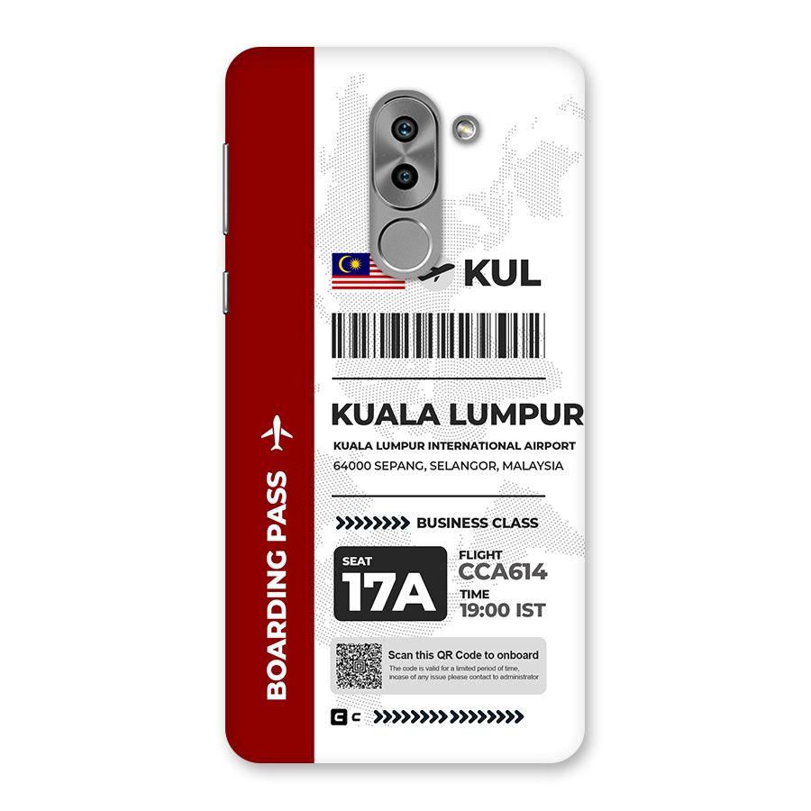 International Boarding Pass Kuala Lumpur Back Case for Honor 6X