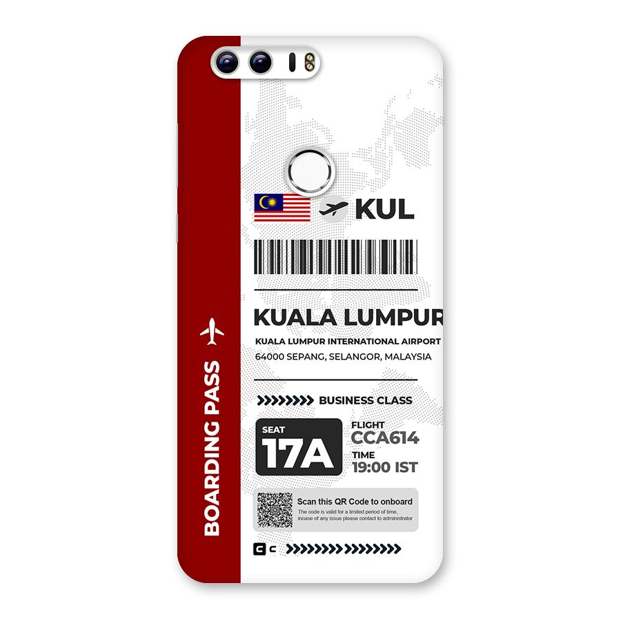 International Boarding Pass Kuala Lumpur Back Case for Honor 8