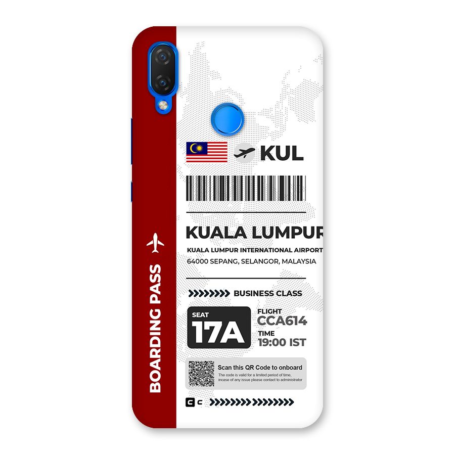 International Boarding Pass Kuala Lumpur Back Case for Huawei P Smart+