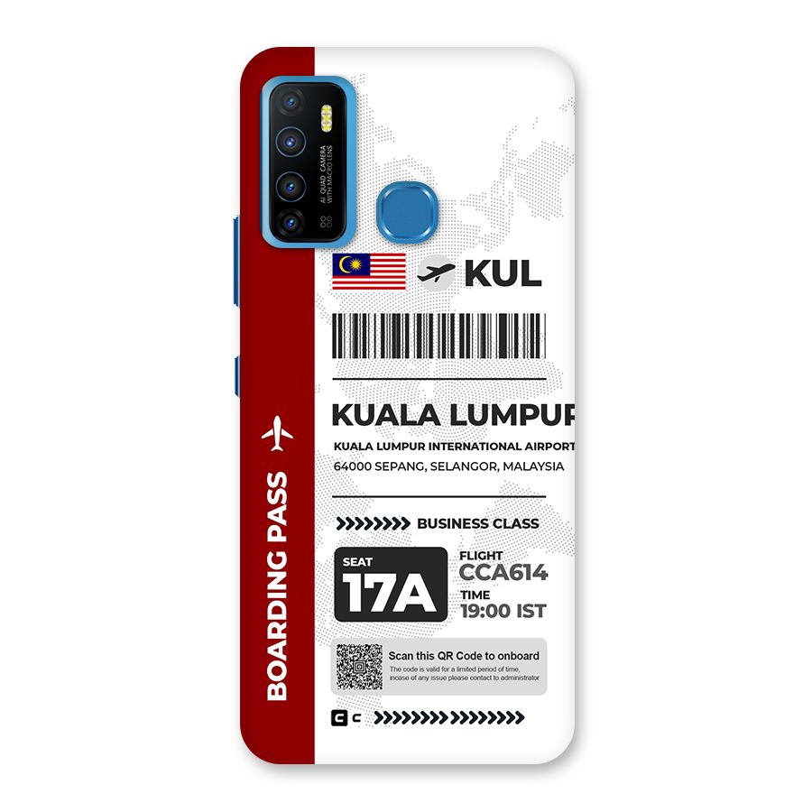 International Boarding Pass Kuala Lumpur Back Case for Infinix Hot 9