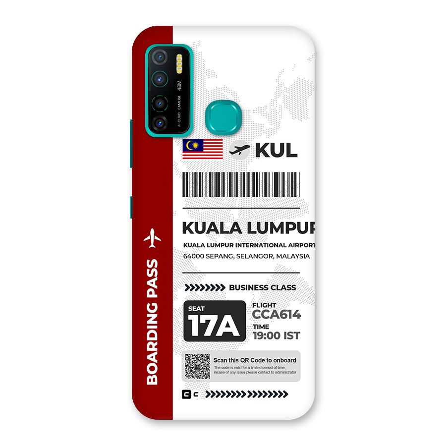 International Boarding Pass Kuala Lumpur Back Case for Infinix Hot 9 Pro