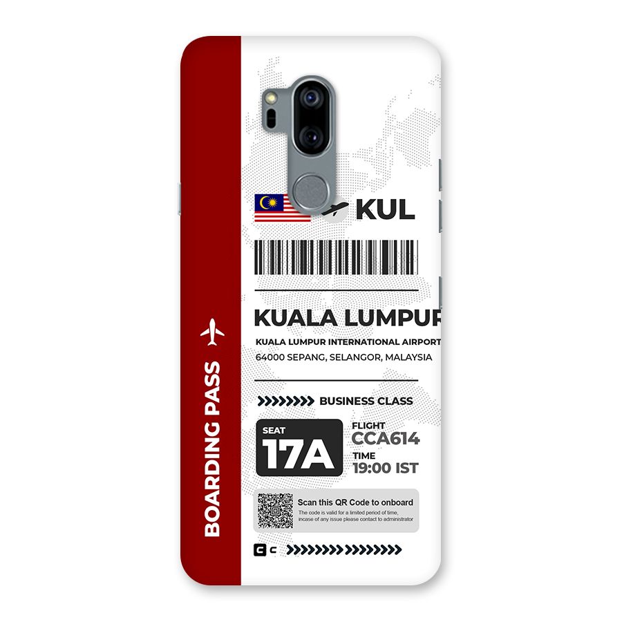 International Boarding Pass Kuala Lumpur Back Case for LG G7