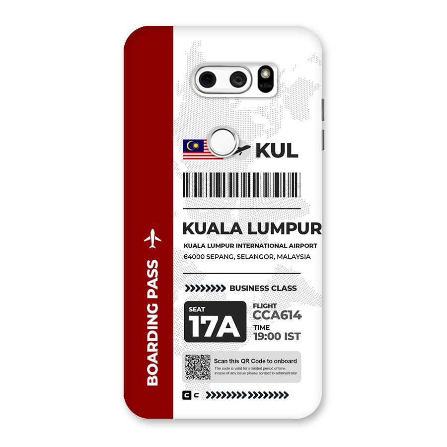International Boarding Pass Kuala Lumpur Back Case for LG V30
