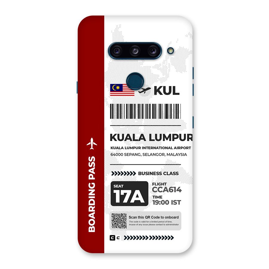International Boarding Pass Kuala Lumpur Back Case for LG  V40 ThinQ