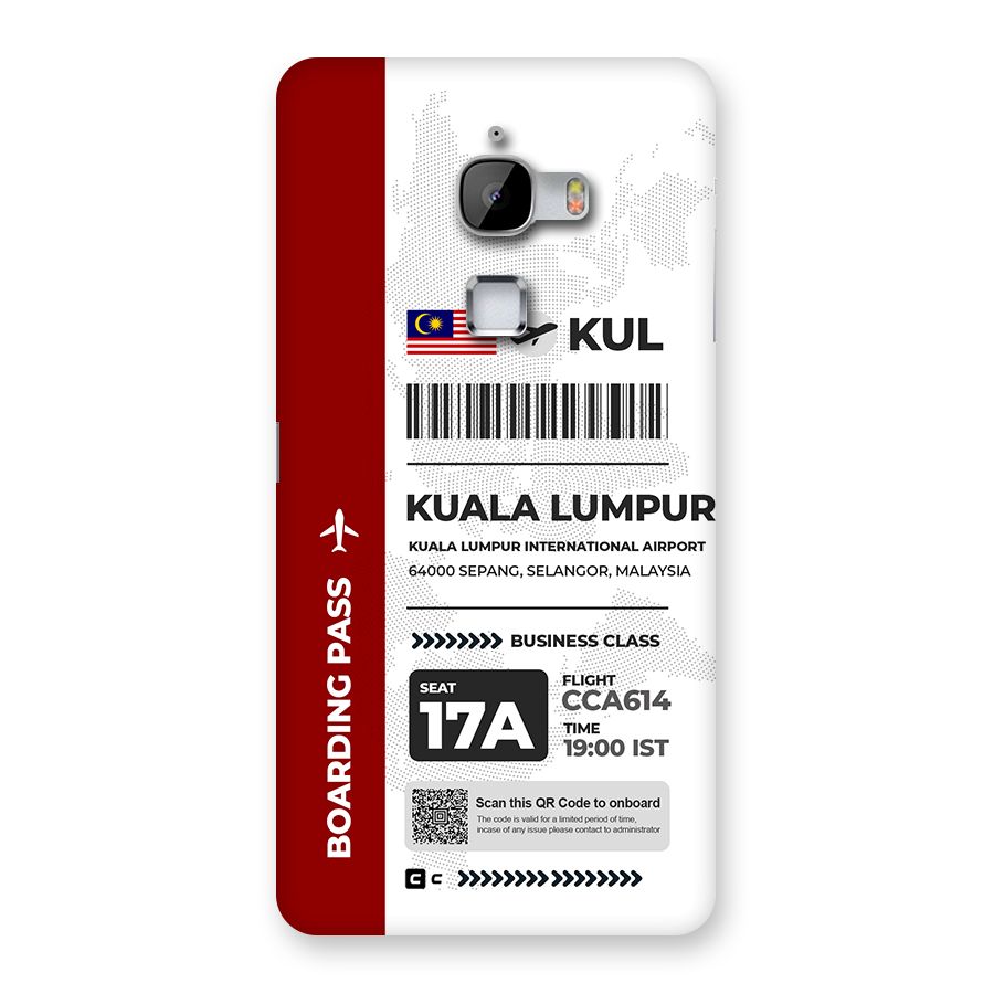 International Boarding Pass Kuala Lumpur Back Case for LeTV Le Max