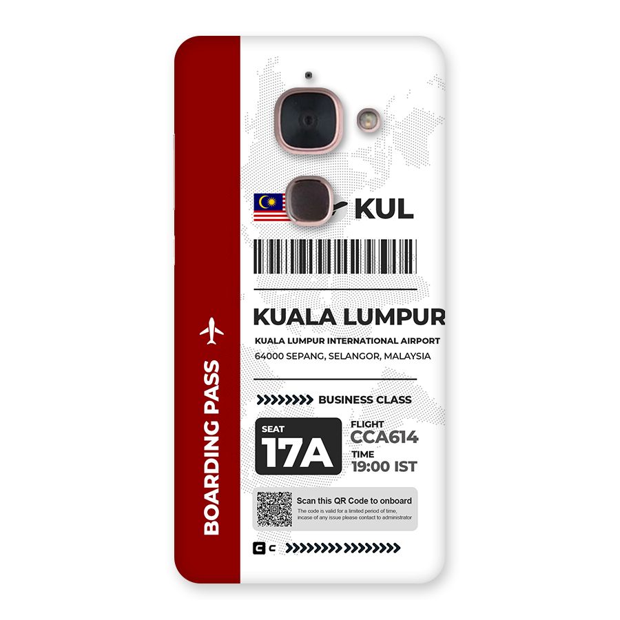 International Boarding Pass Kuala Lumpur Back Case for Le Max 2