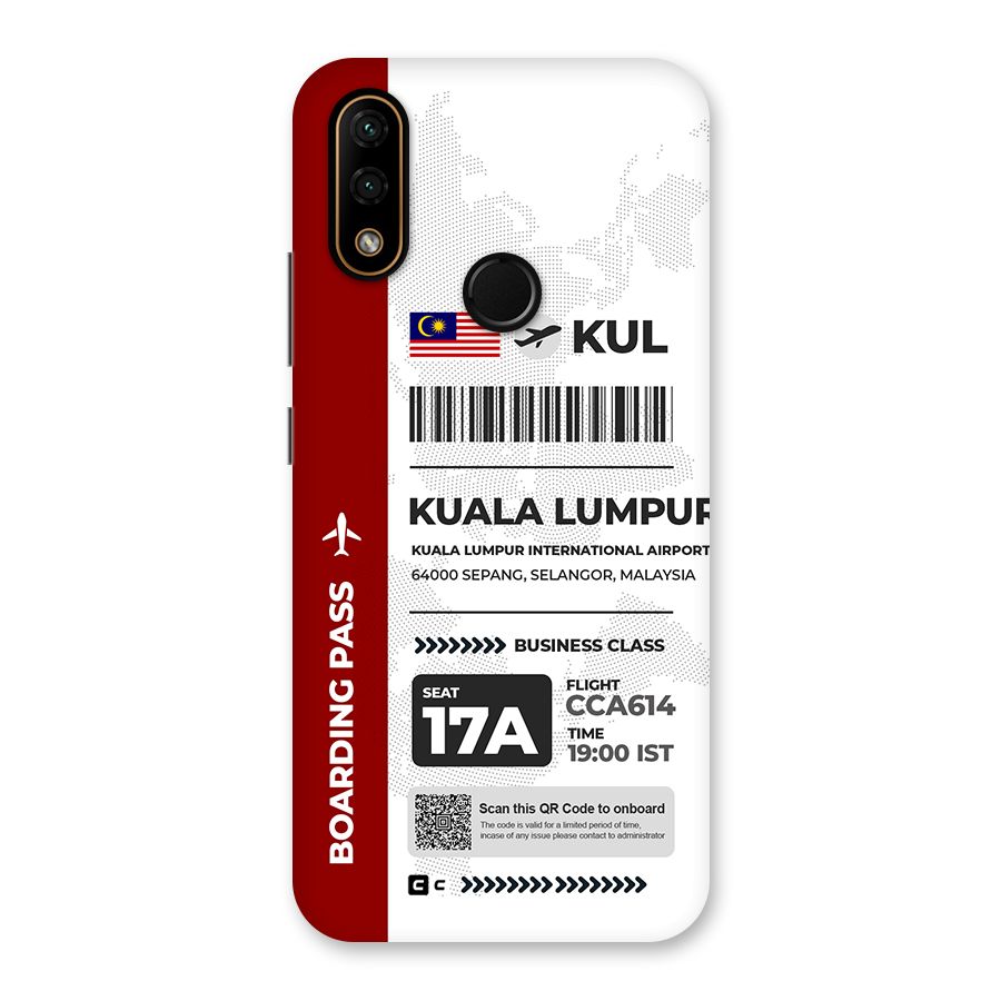 International Boarding Pass Kuala Lumpur Back Case for Lenovo A6 Note