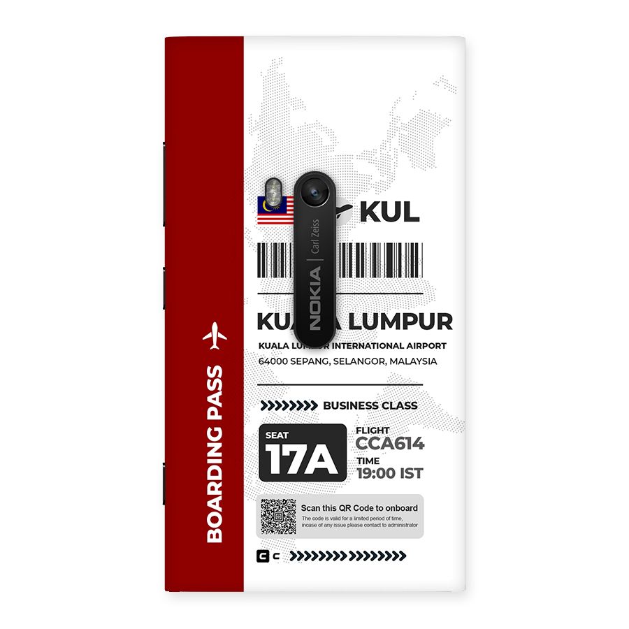 International Boarding Pass Kuala Lumpur Back Case for Lumia 920