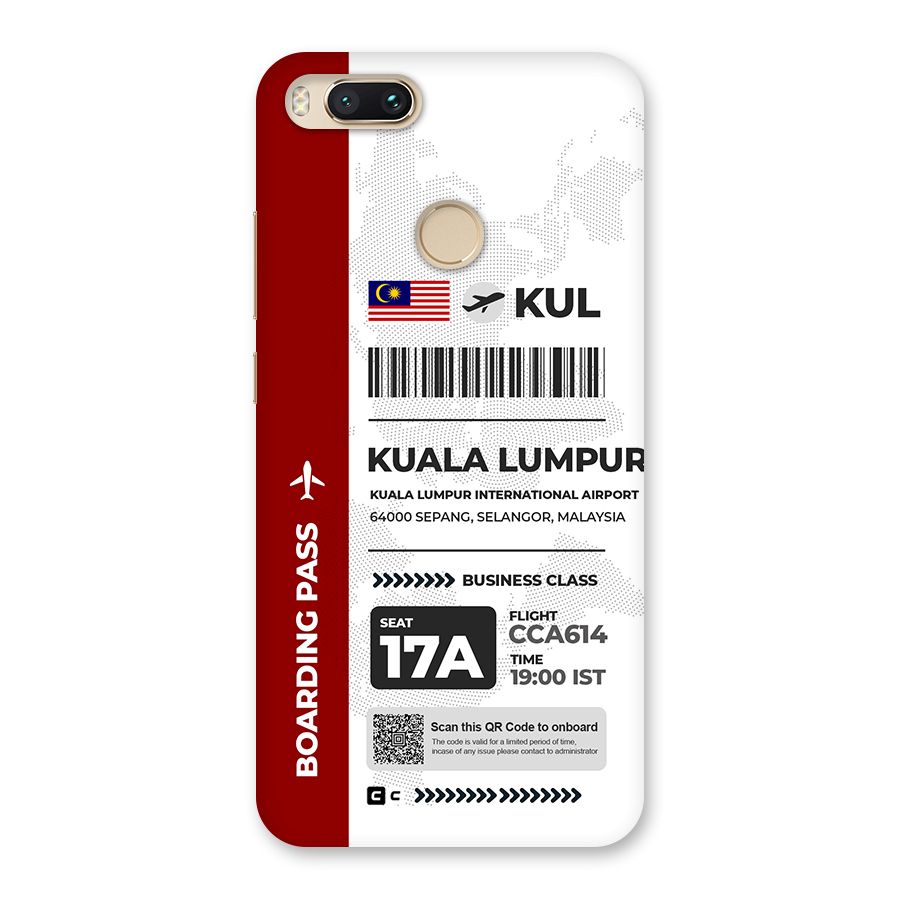 International Boarding Pass Kuala Lumpur Back Case for Mi A1
