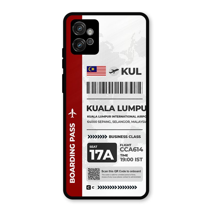 International Boarding Pass Kuala Lumpur Metal Back Case for Moto G32
