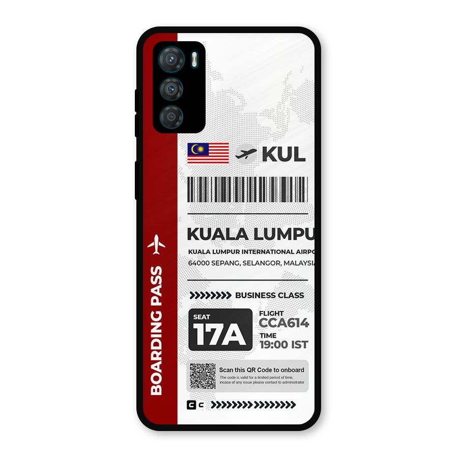 International Boarding Pass Kuala Lumpur Metal Back Case for Moto G42
