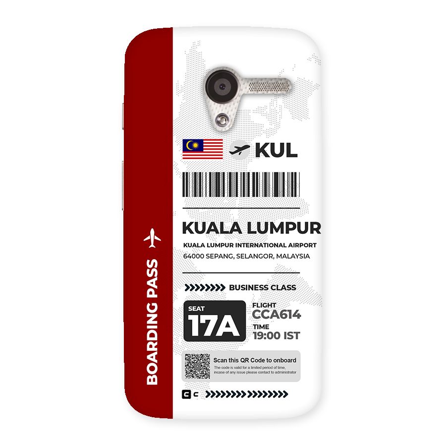International Boarding Pass Kuala Lumpur Back Case for Moto X