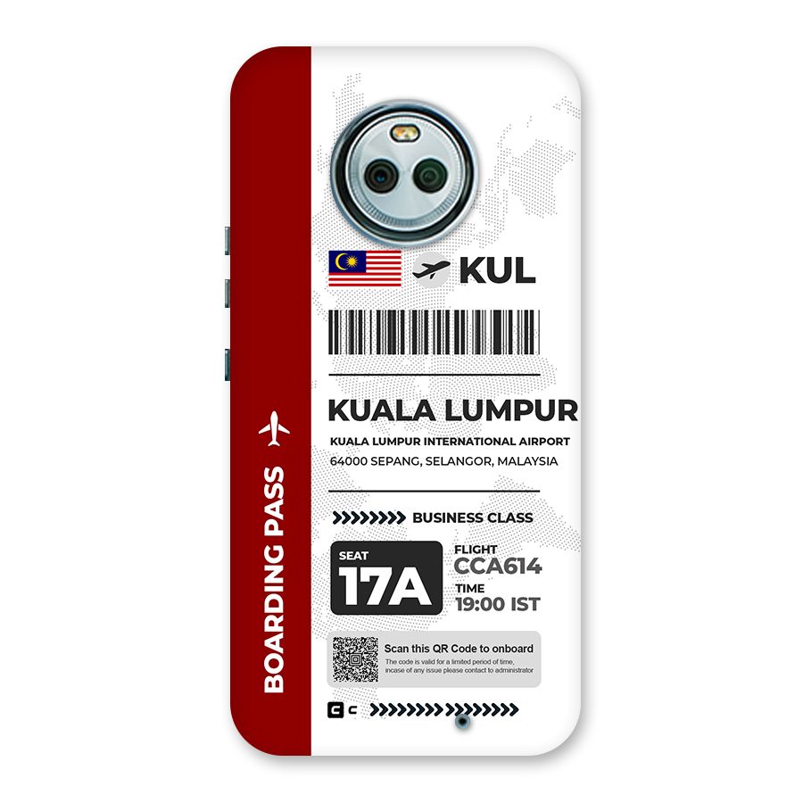 International Boarding Pass Kuala Lumpur Back Case for Moto X4