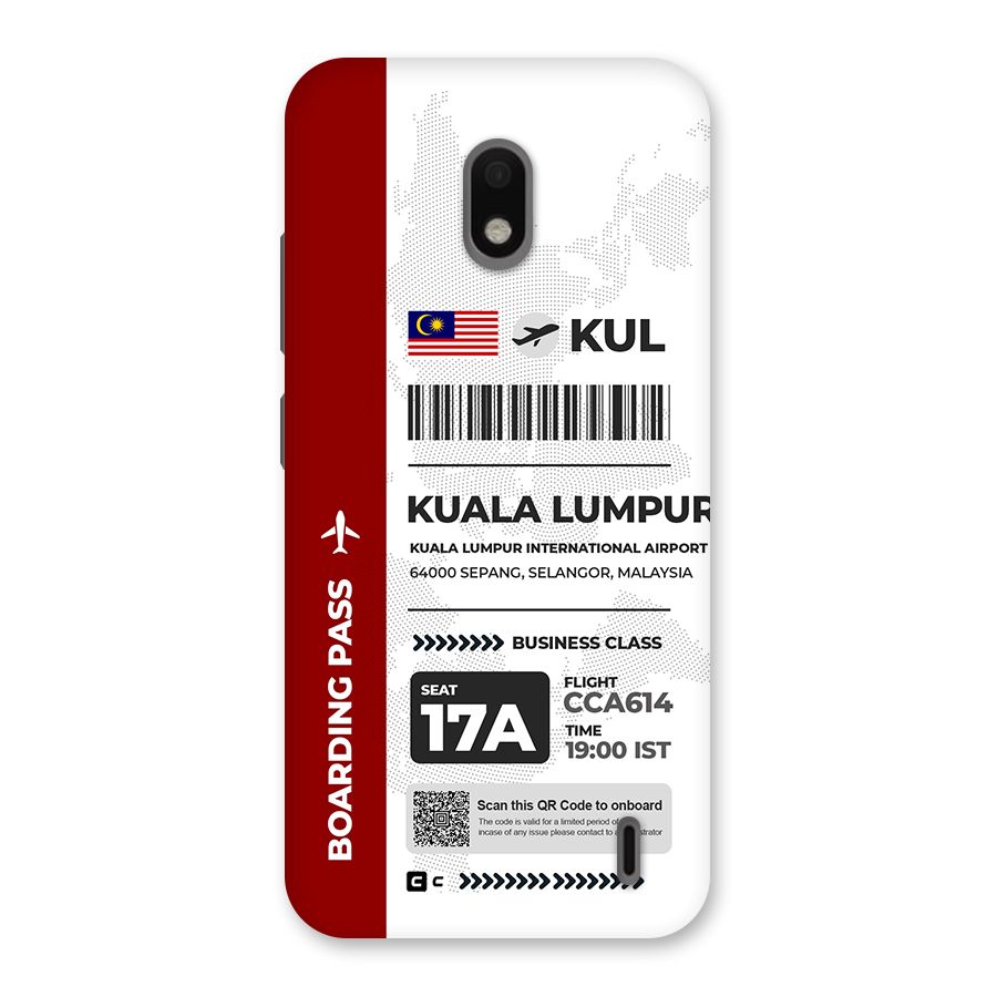 International Boarding Pass Kuala Lumpur Back Case for Nokia 2.2