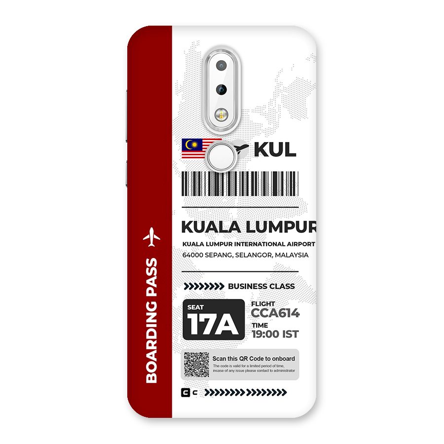 International Boarding Pass Kuala Lumpur Back Case for Nokia 6.1 Plus
