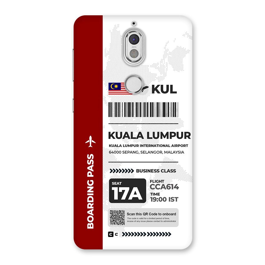 International Boarding Pass Kuala Lumpur Back Case for Nokia 7