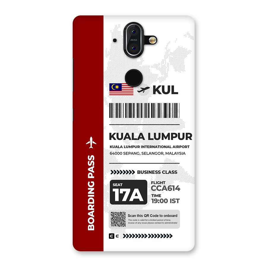 International Boarding Pass Kuala Lumpur Back Case for Nokia 8 Sirocco