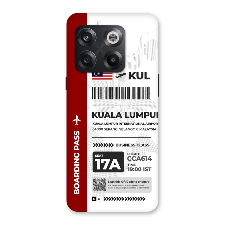 International Boarding Pass Kuala Lumpur Back Case for OnePlus 10T