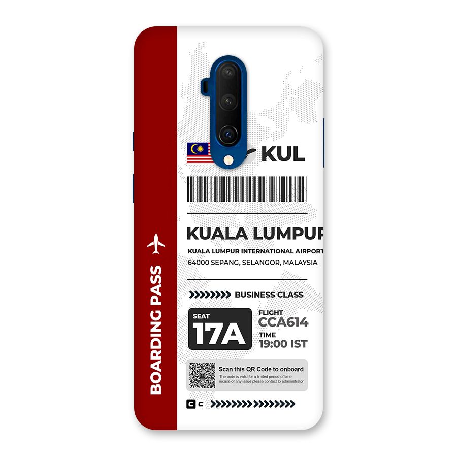 International Boarding Pass Kuala Lumpur Back Case for OnePlus 7T Pro