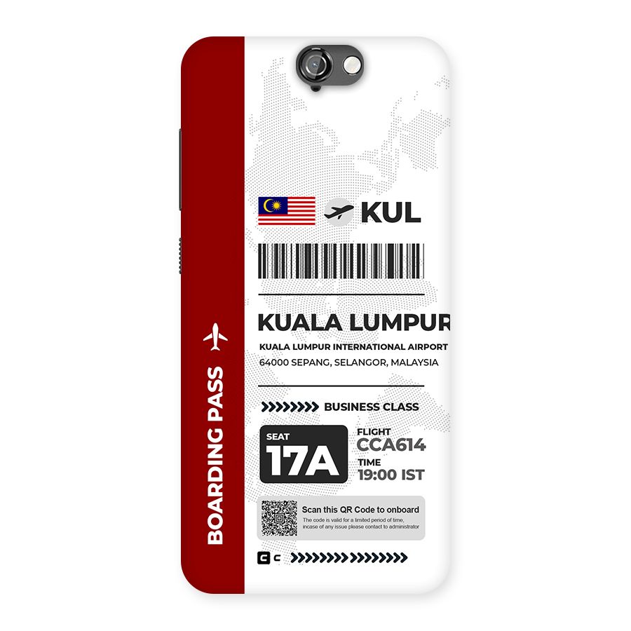 International Boarding Pass Kuala Lumpur Back Case for One A9