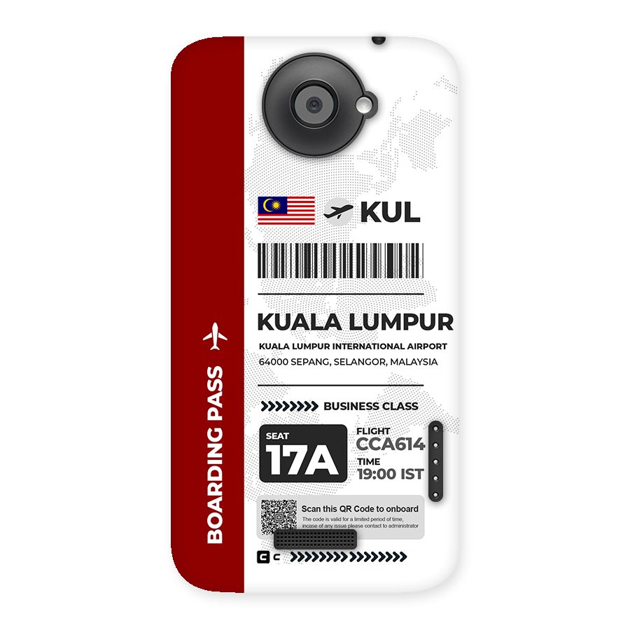 International Boarding Pass Kuala Lumpur Back Case for One X
