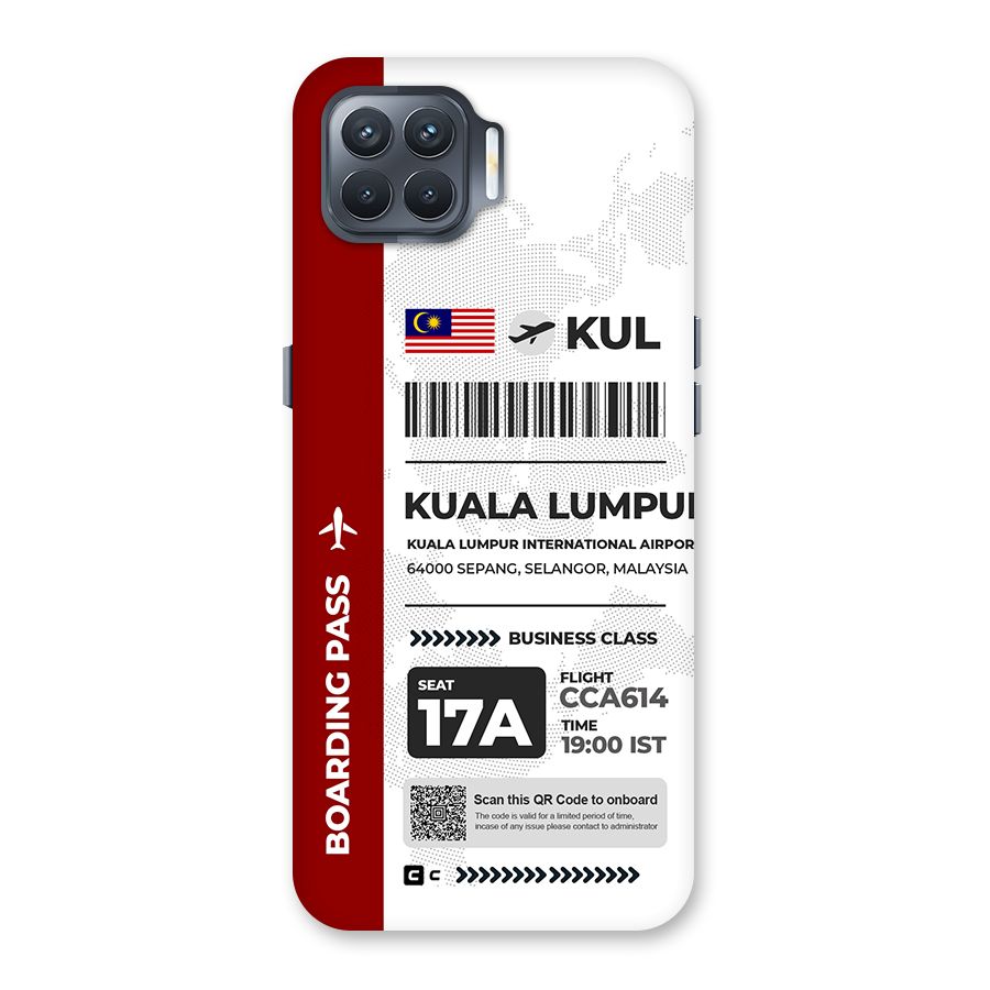 International Boarding Pass Kuala Lumpur Back Case for Oppo F17 Pro
