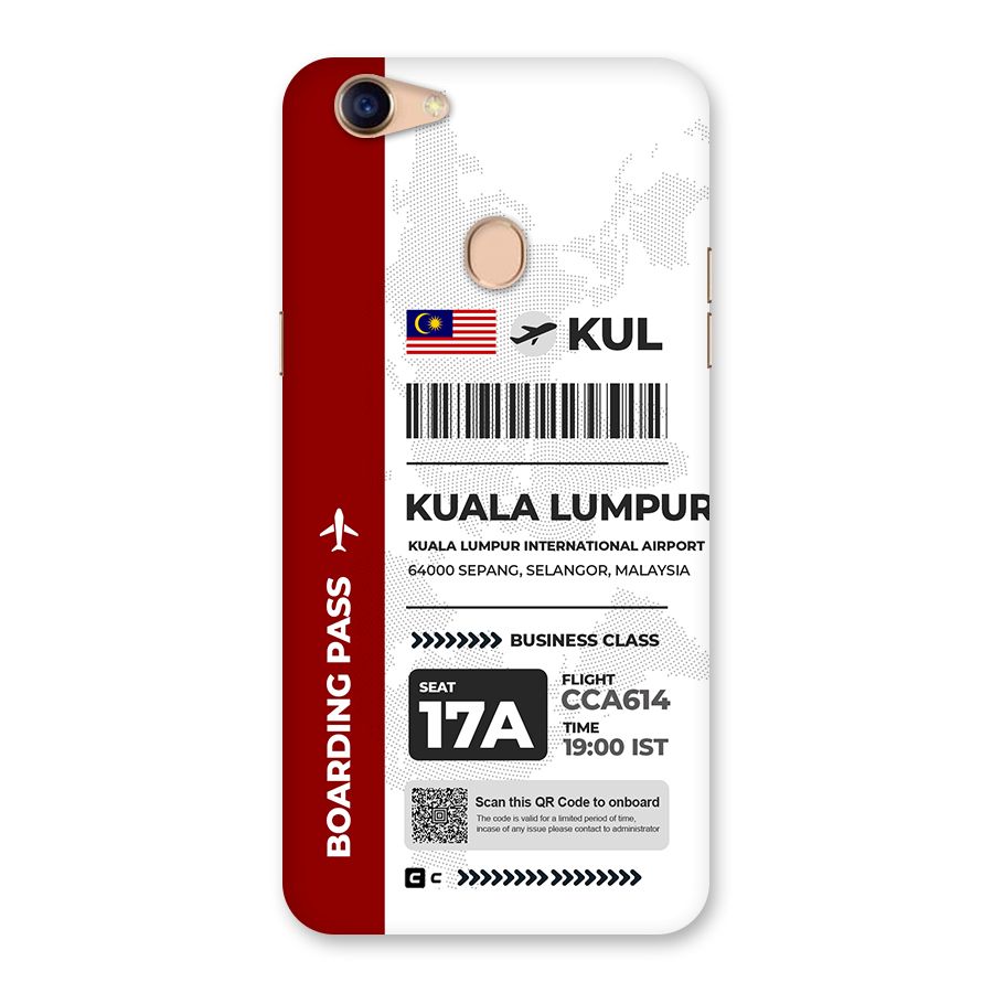 International Boarding Pass Kuala Lumpur Back Case for Oppo F5 Youth