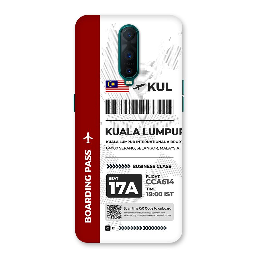 International Boarding Pass Kuala Lumpur Back Case for Oppo R17 Pro