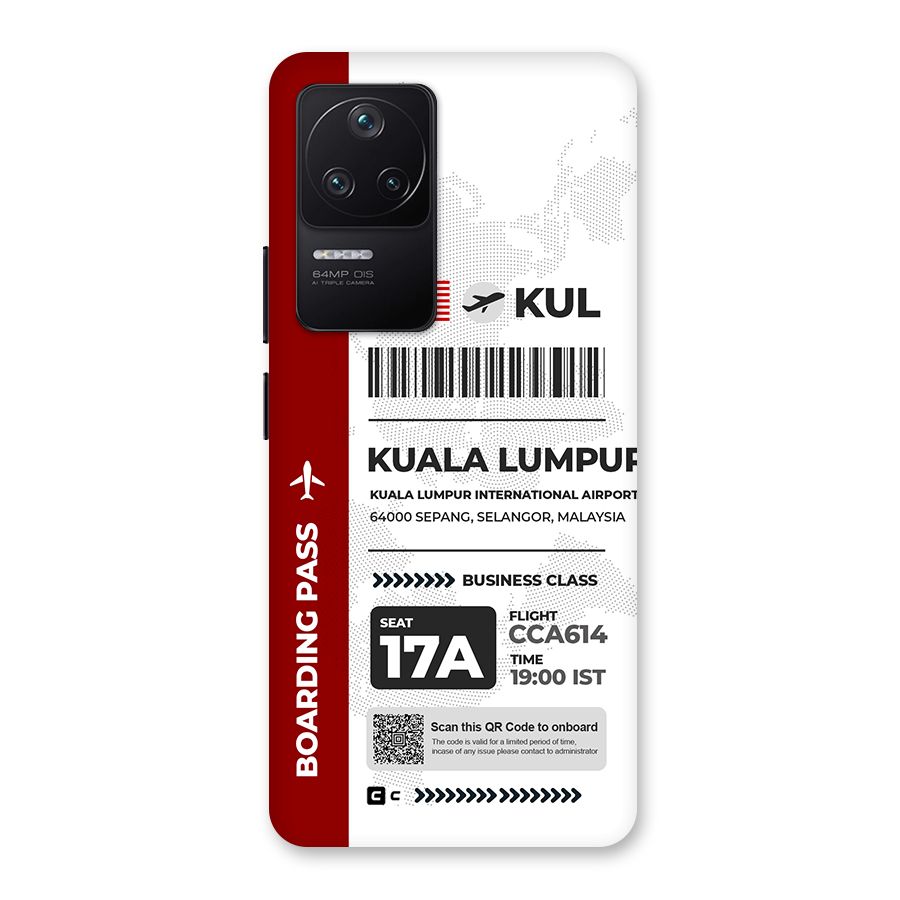 International Boarding Pass Kuala Lumpur Back Case for Poco F4 5G