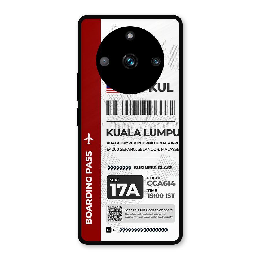 International Boarding Pass Kuala Lumpur Metal Back Case for Realme 11 Pro