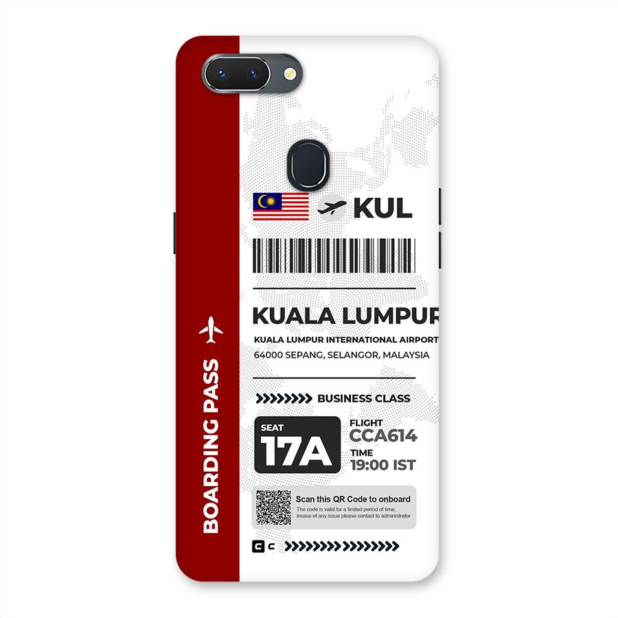 International Boarding Pass Kuala Lumpur Back Case for Realme 2