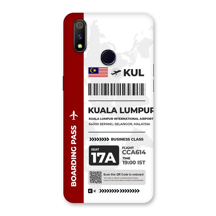 International Boarding Pass Kuala Lumpur Back Case for Realme 3 Pro