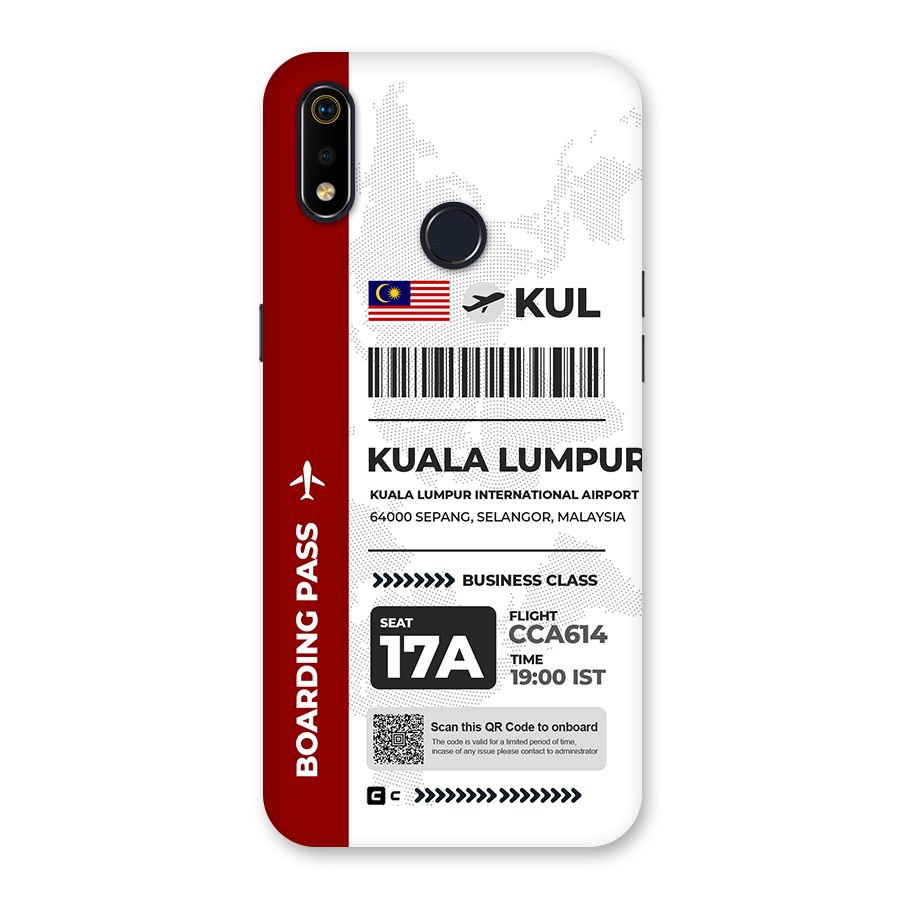 International Boarding Pass Kuala Lumpur Back Case for Realme 3i
