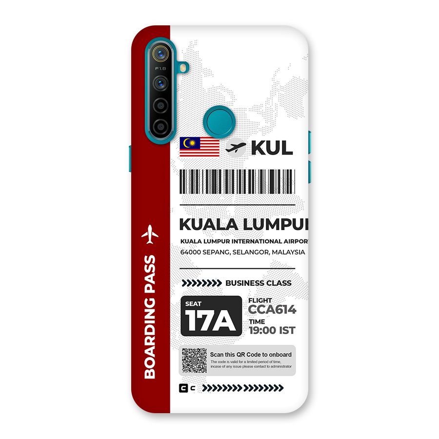 International Boarding Pass Kuala Lumpur Back Case for Realme 5i