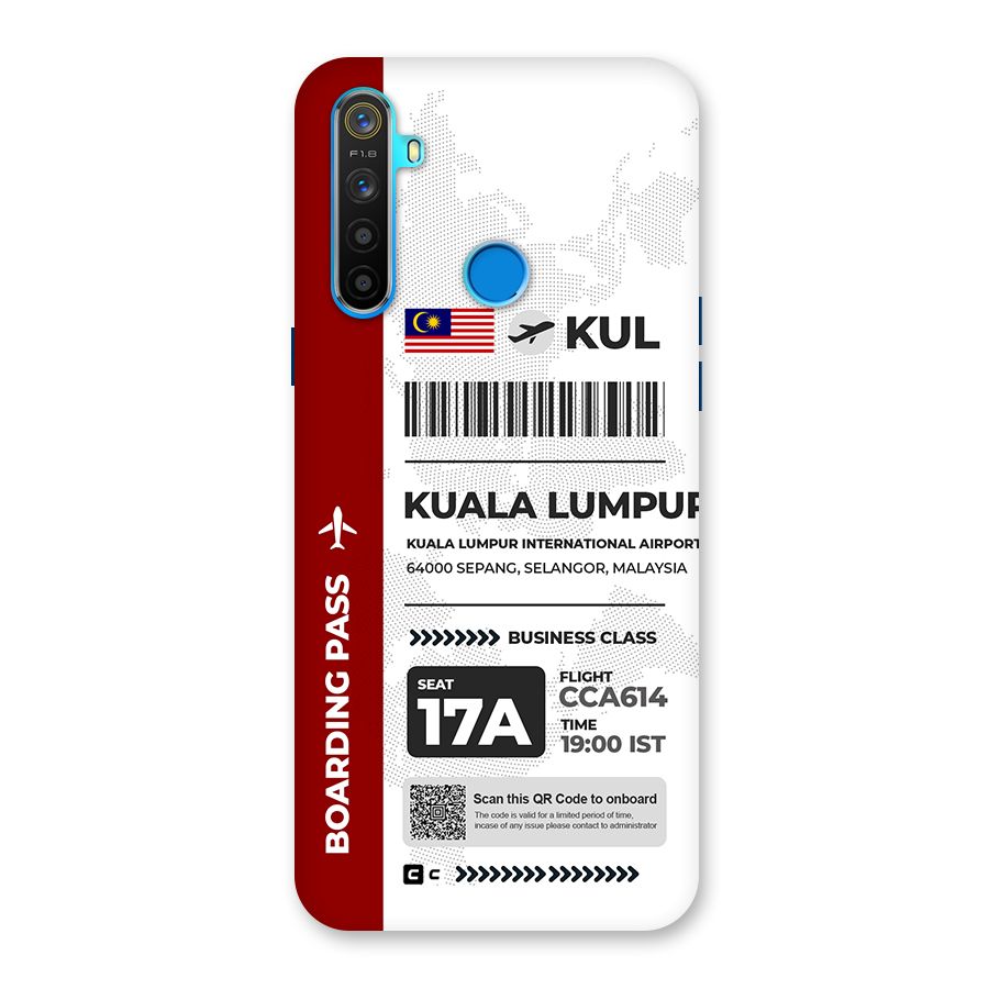 International Boarding Pass Kuala Lumpur Back Case for Realme 5s