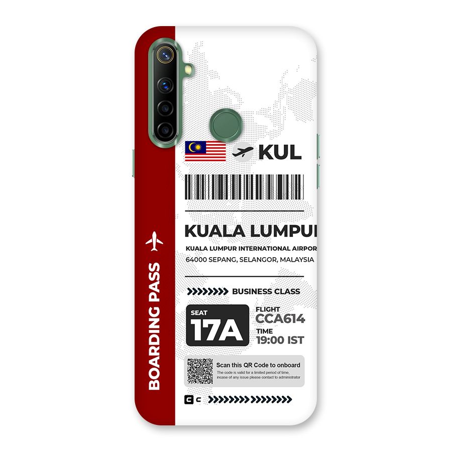 International Boarding Pass Kuala Lumpur Back Case for Realme Narzo 10
