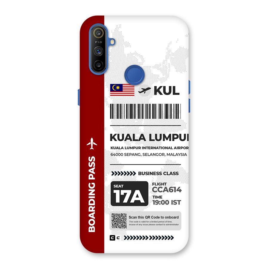 International Boarding Pass Kuala Lumpur Back Case for Realme Narzo 10A